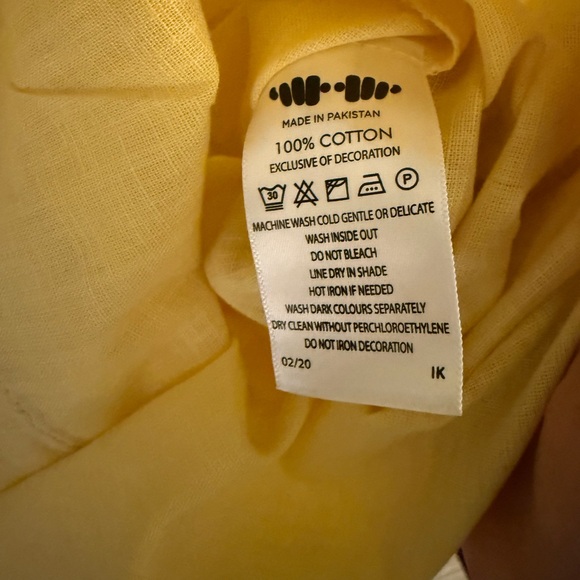 Khaadi Yellow Embroidered Women's Shirt Pakistani - Picture 5 of 5